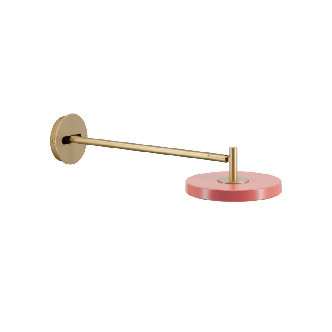 Applique murale LED Asteria Long en aluminium, rosé et laiton, Ø 15 cm