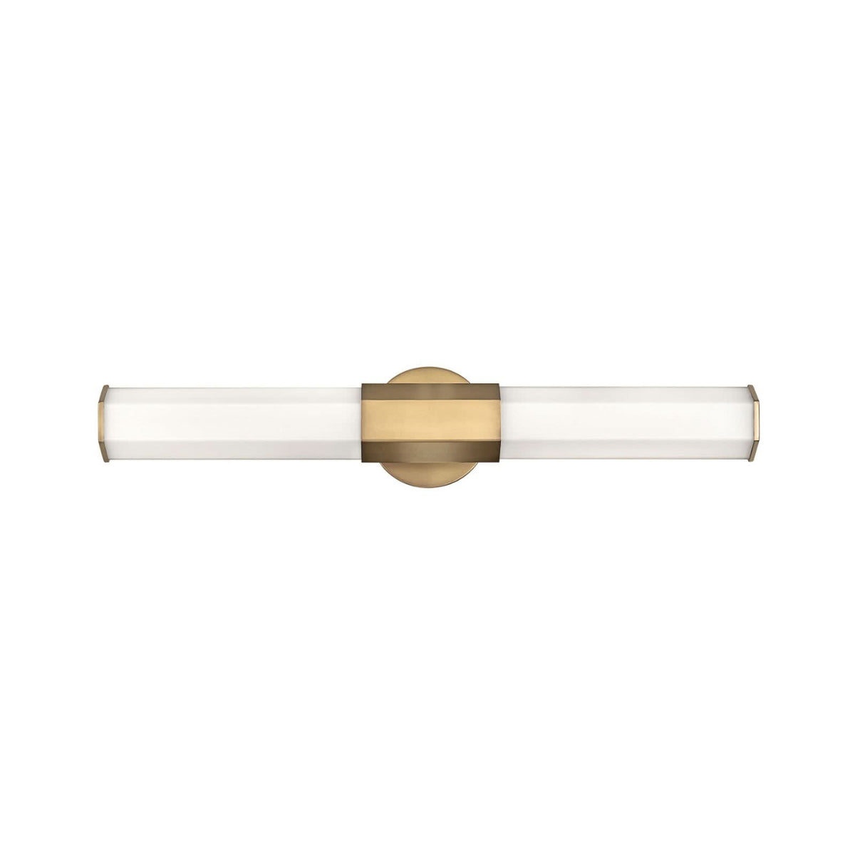 Applique murale LED Dual en verre, laiton et blanc, hauteur 12,7 cm, IP44