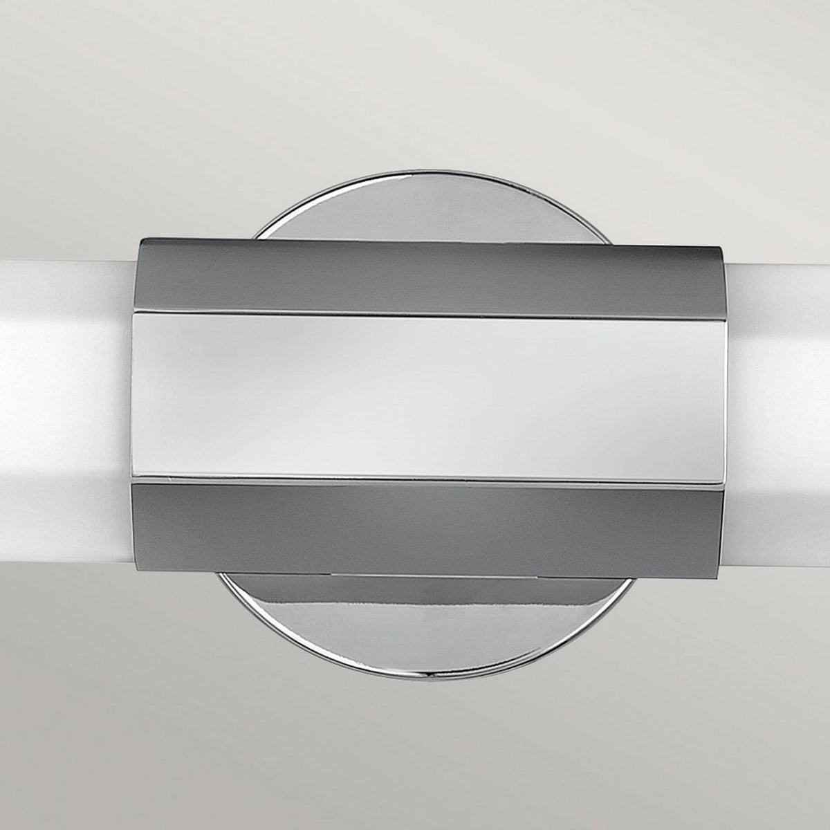 Applique murale LED Dual en verre, chromé et blanc, hauteur 12,7 cm, IP44