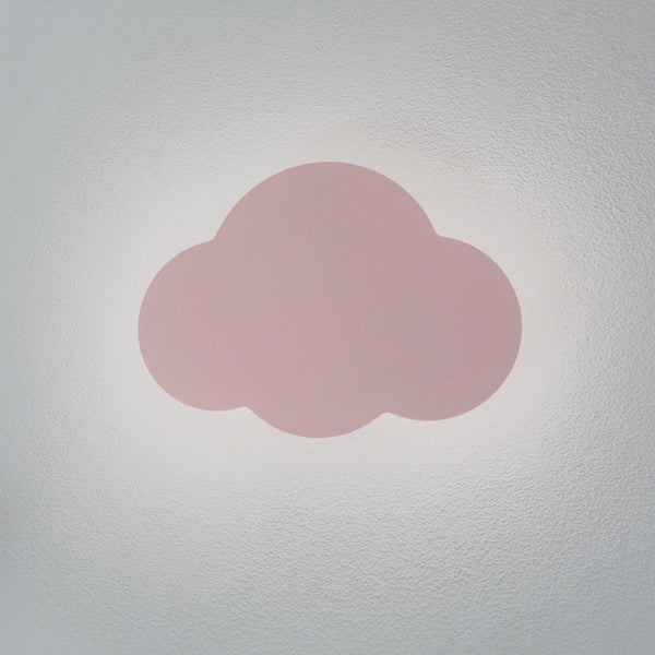 Applique murale Cloud en acier, rose, 2 lumières, hauteur 27 cm