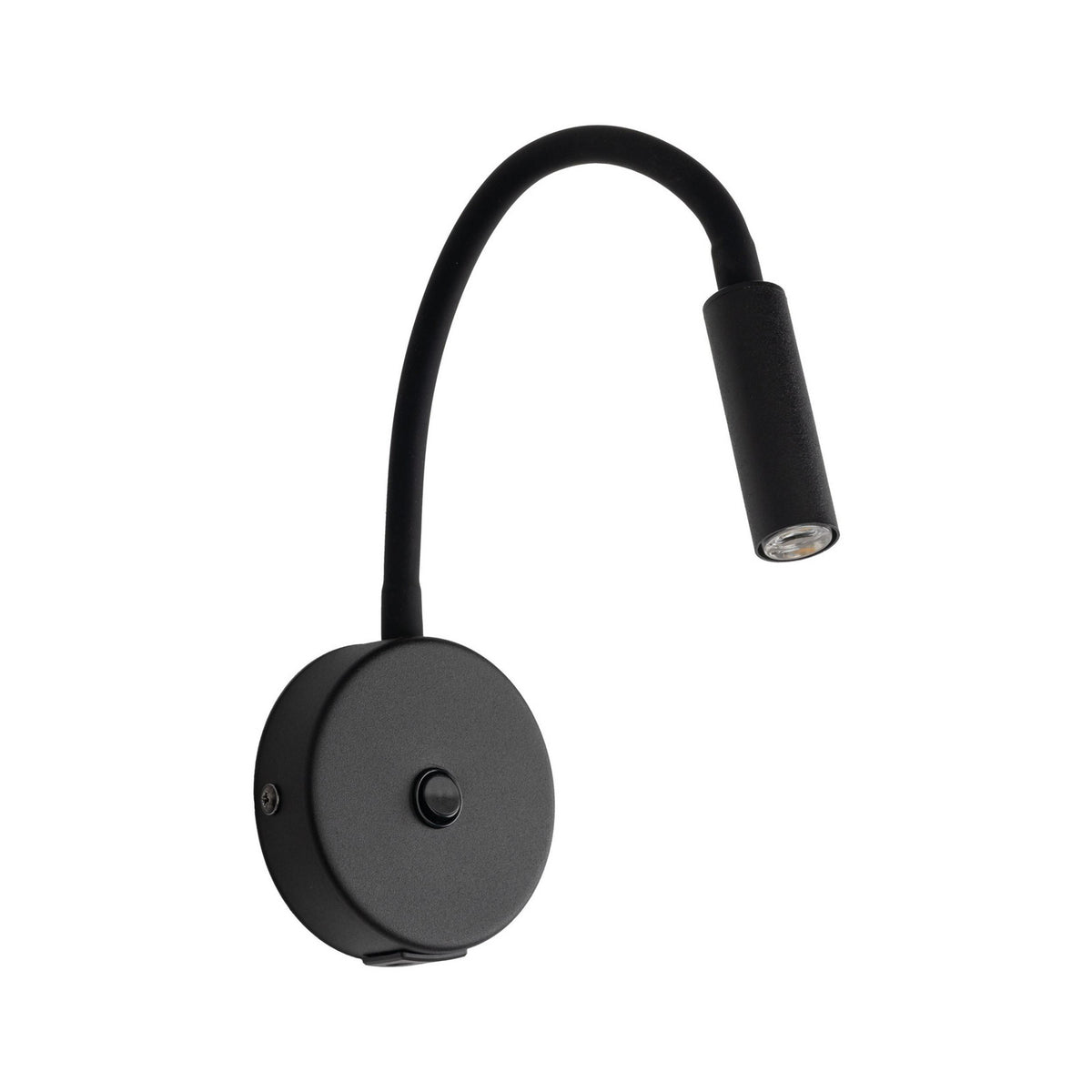 Applique murale Lagos USB en acier, noir, hauteur 27 cm