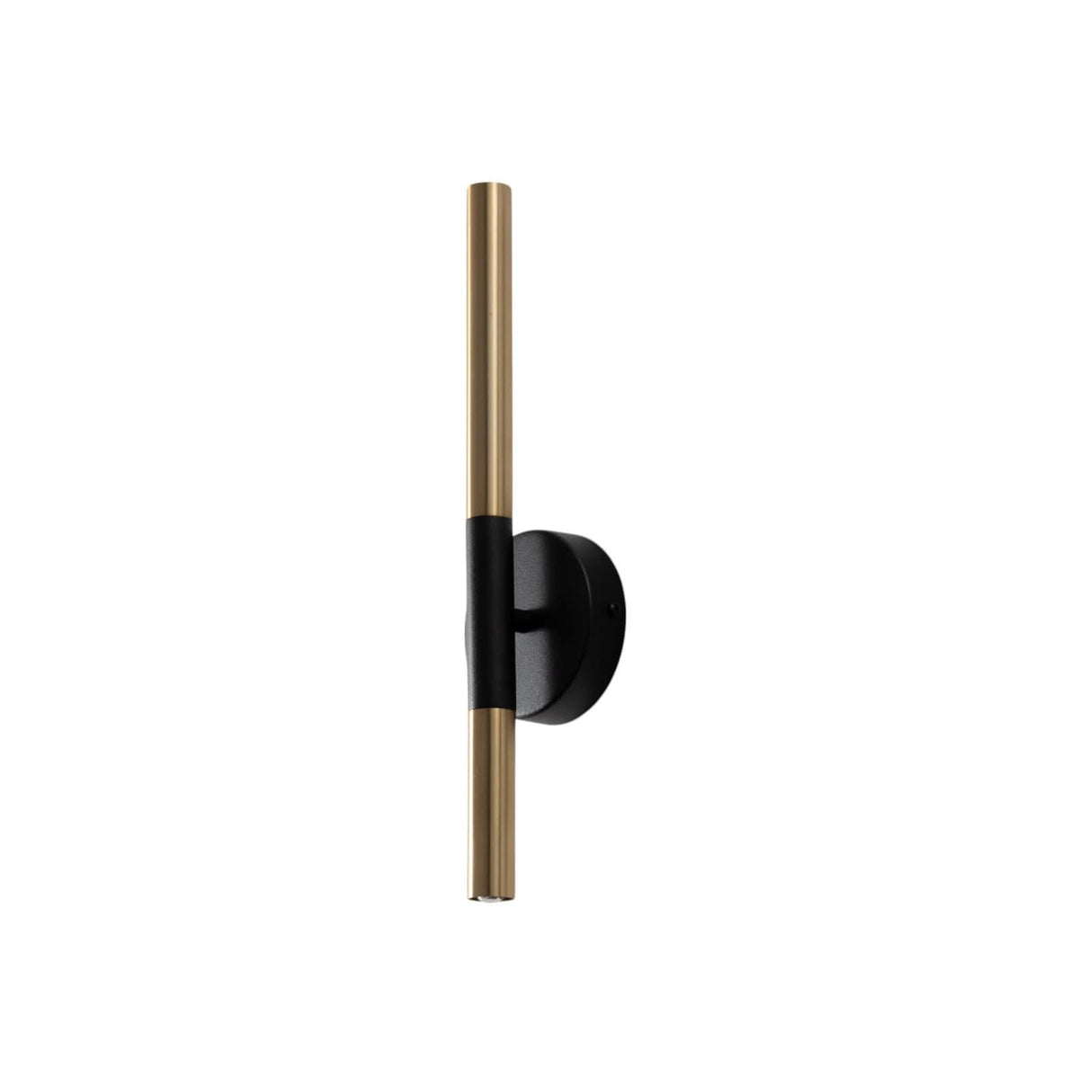 Applique murale Sopel Lux en verre, doré et noir, 2 lumières, hauteur 38 cm