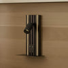 Applique murale LED Tiron en chêne, bois et noir, hauteur 35 cm