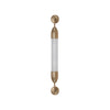 Applique murale Lemon Squeeze en verre, laiton et blanc, 15 W, longueur 77 cm