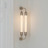 Applique murale Lemon Squeeze en verre, laiton et blanc, 2 lumières, 15 W, longueur 77 cm