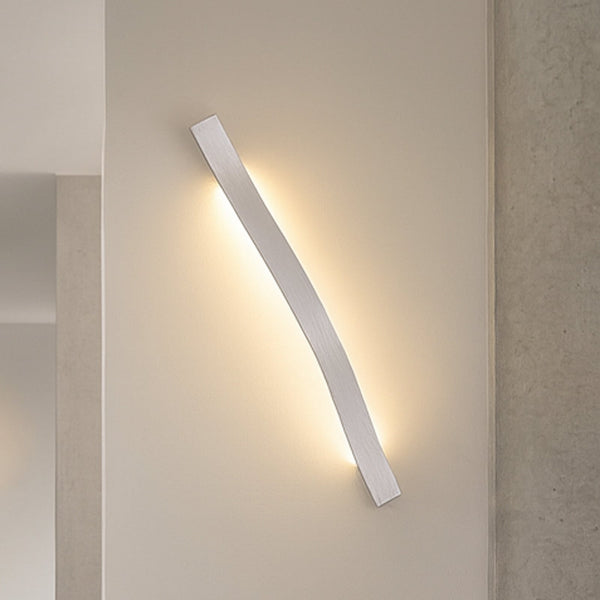 Applique murale LED Alvon en métal, argenté, hauteur 50 cm