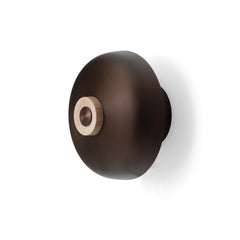 Applique murale LED Reverse en pierre, bronze et beige, Ø 24,3 cm