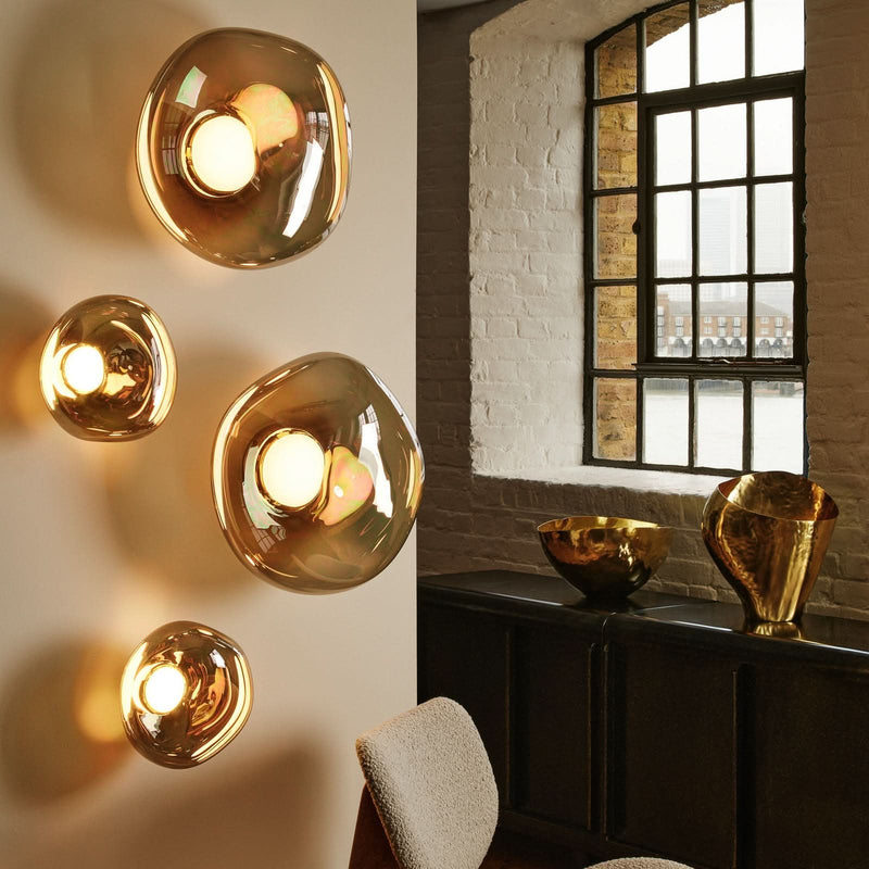 Applique murale LED Melt, bronze, Ø 29 cm