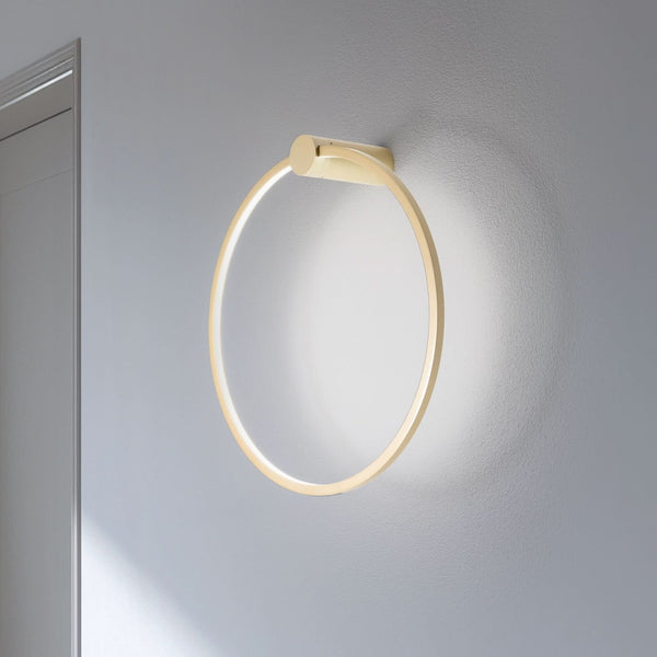 Applique murale LED Saturno en aluminium, doré, Ø 50 cm