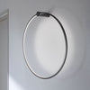 Applique murale LED Saturno en aluminium, noir, Ø 80 cm