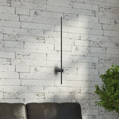 Applique murale LED Swing en métal, noir, hauteur 60 cm