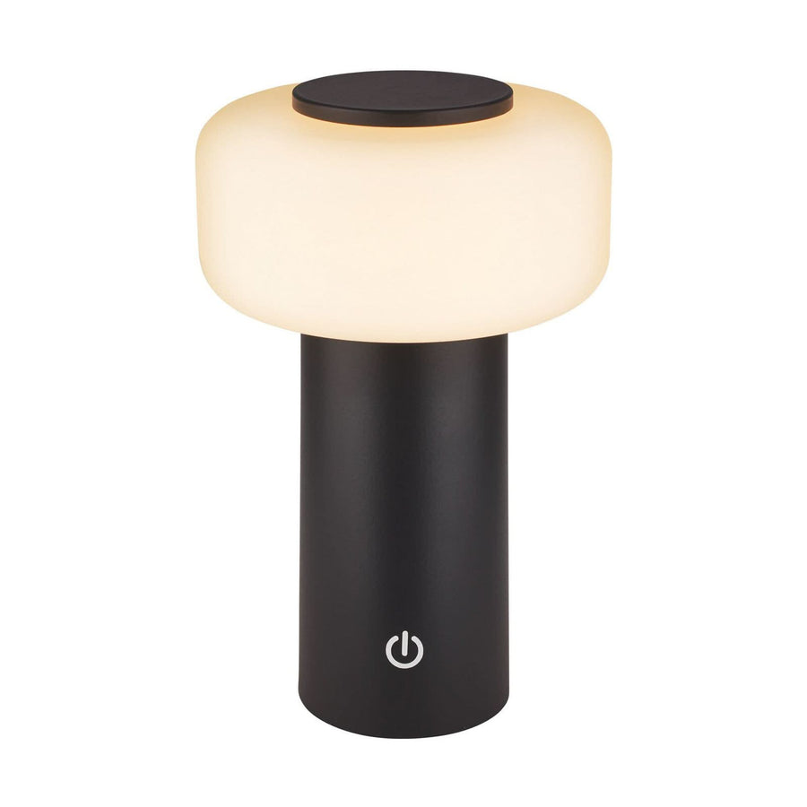 Lampe à poser d'extérieur LED rechargeable Juna, anthracite et blanc, Ø 13 cm, IP44