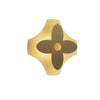 Applique murale LED Ornato Flower en aluminium, doré et marron, hauteur 39,5 cm