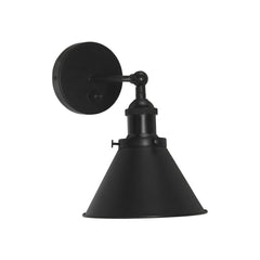 Applique murale Anton en métal, noir, hauteur 24 cm