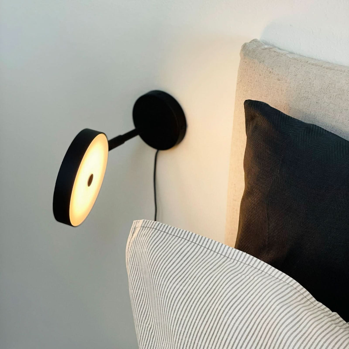 Applique murale LED Starlight en métal, noir, Ø 14 cm