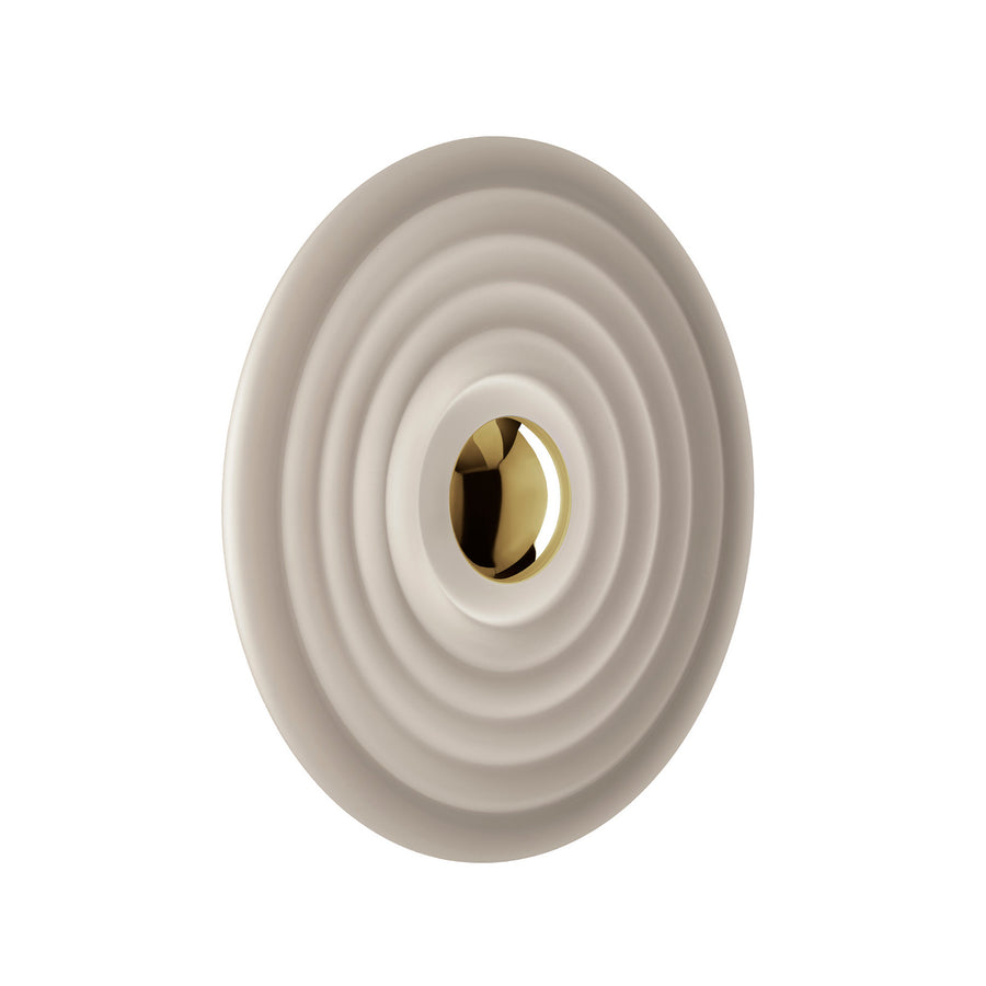 Applique murale LED Press Sphere en verre, blanc satiné, Ø 35 cm
