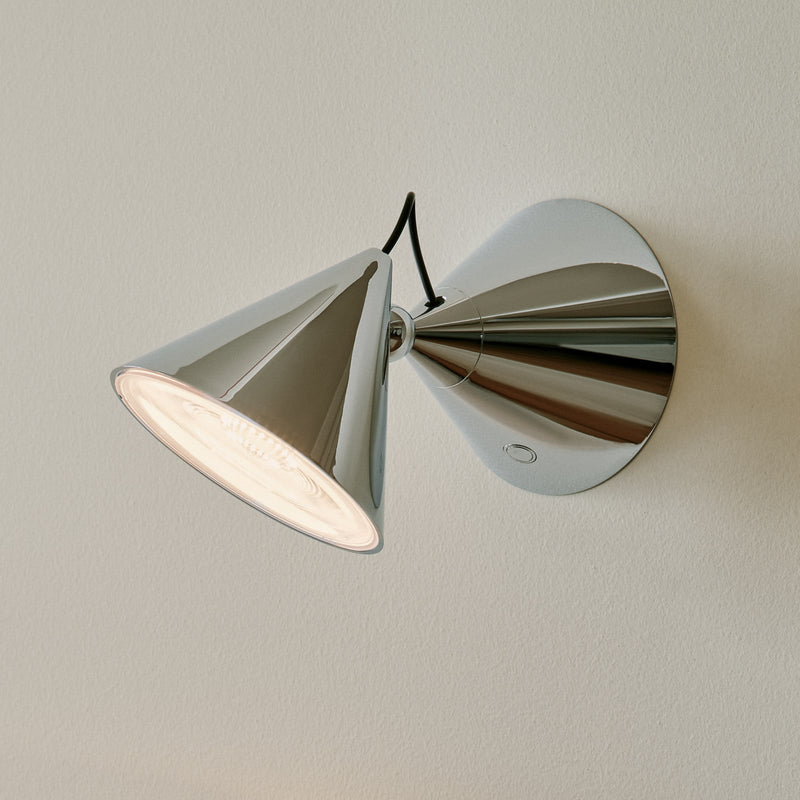 Applique murale LED Pose en acier, argenté, hauteur 14,9 cm