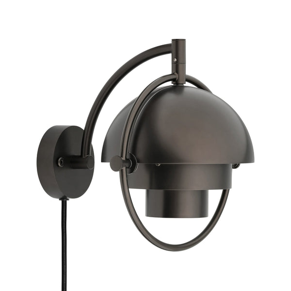 Applique murale Multi-Lite en laiton, noir métallisé, hauteur 21 cm