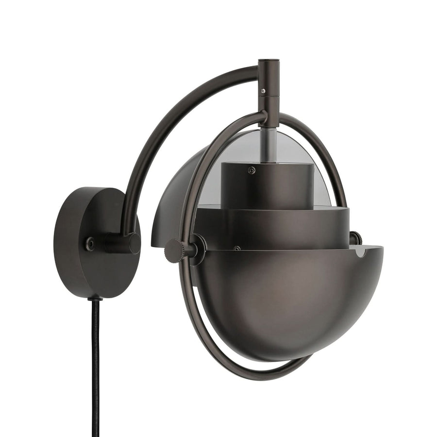 Applique murale Multi-Lite en laiton, noir métallisé, hauteur 21 cm