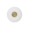 Applique murale LED Glint en verre, blanc, Ø 25 cm