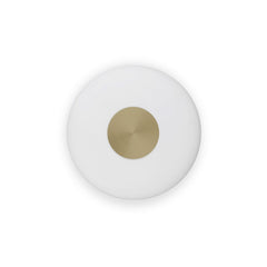 Applique murale LED Glint en verre, blanc, Ø 25 cm