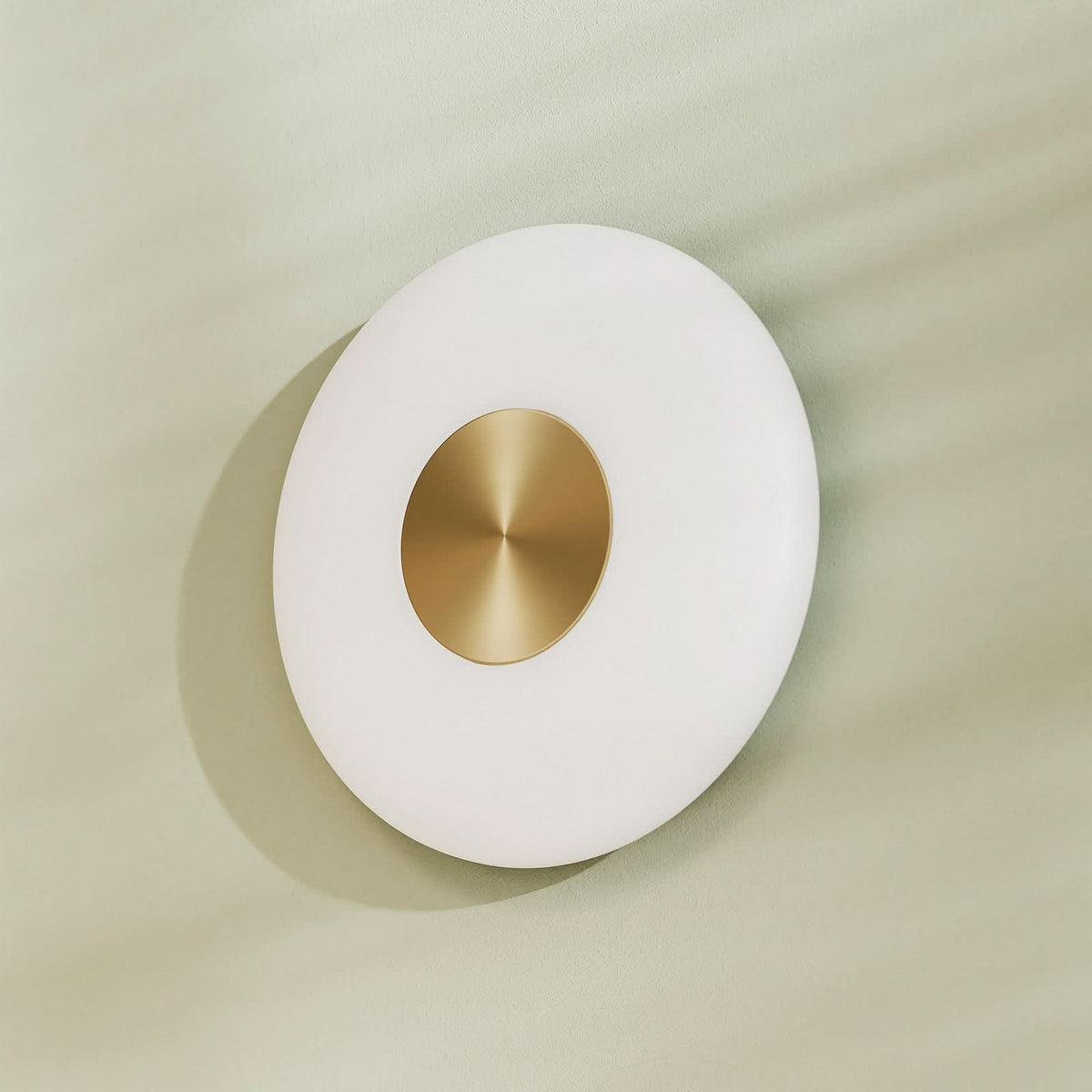 Applique murale LED Glint en verre, blanc, Ø 25 cm