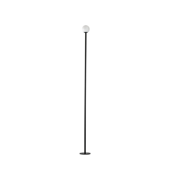 Borne lumineuse d'extérieur LED Cuca en verre, noir et blanc, Ø 8,5 cm, IP65