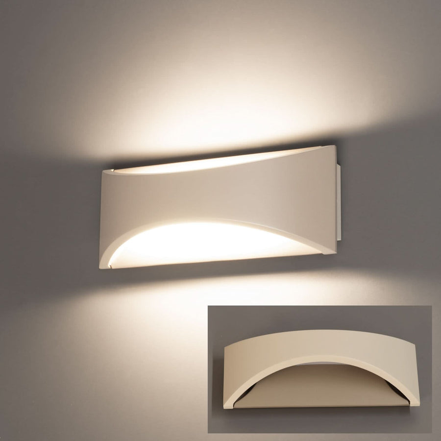 Applique murale LED Rio en métal, beige et sable, hauteur 9 cm