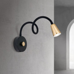 Applique murale Dotty en acier, laiton