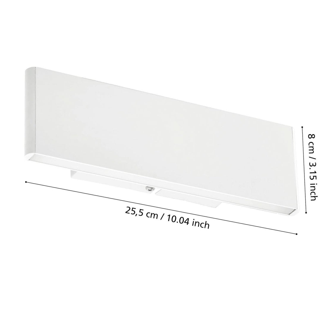 Applique murale LED Eglo Climene en aluminium, blanc, hauteur 8 cm