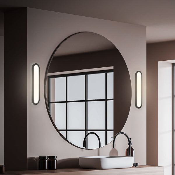 Applique murale LED Pil, noir, hauteur 9 cm, IP44