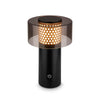 Lampe à poser d'extérieur LED rechargeable Brilo en métal, noir et doré, Ø 13 cm, IP44