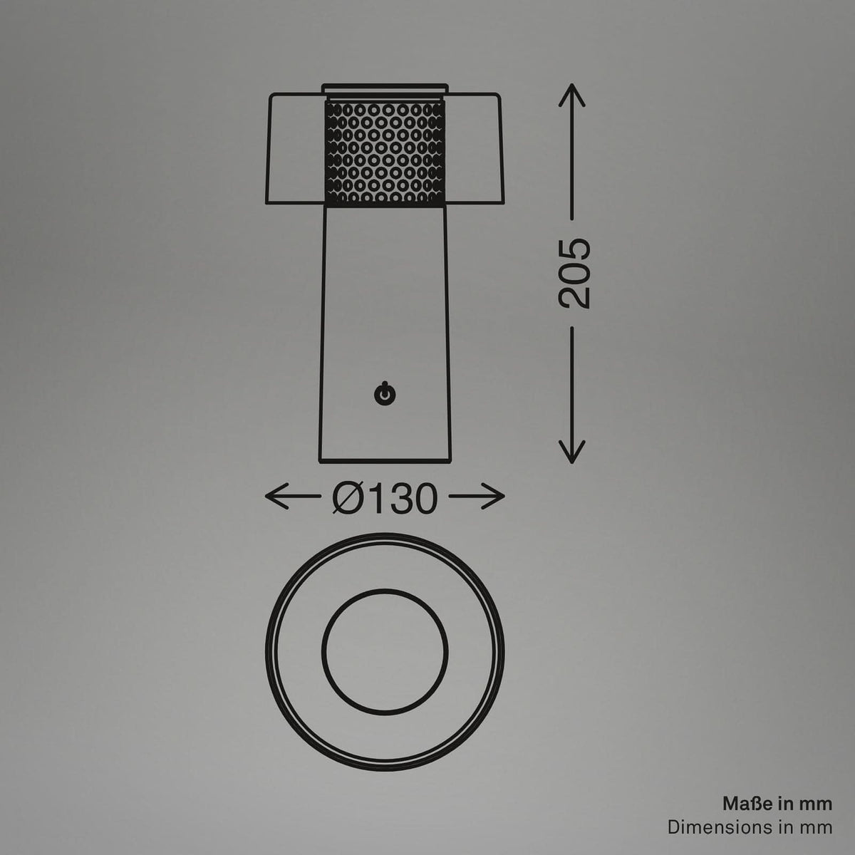 Lampe à poser d'extérieur LED rechargeable Brilo en métal, noir et doré, Ø 13 cm, IP44