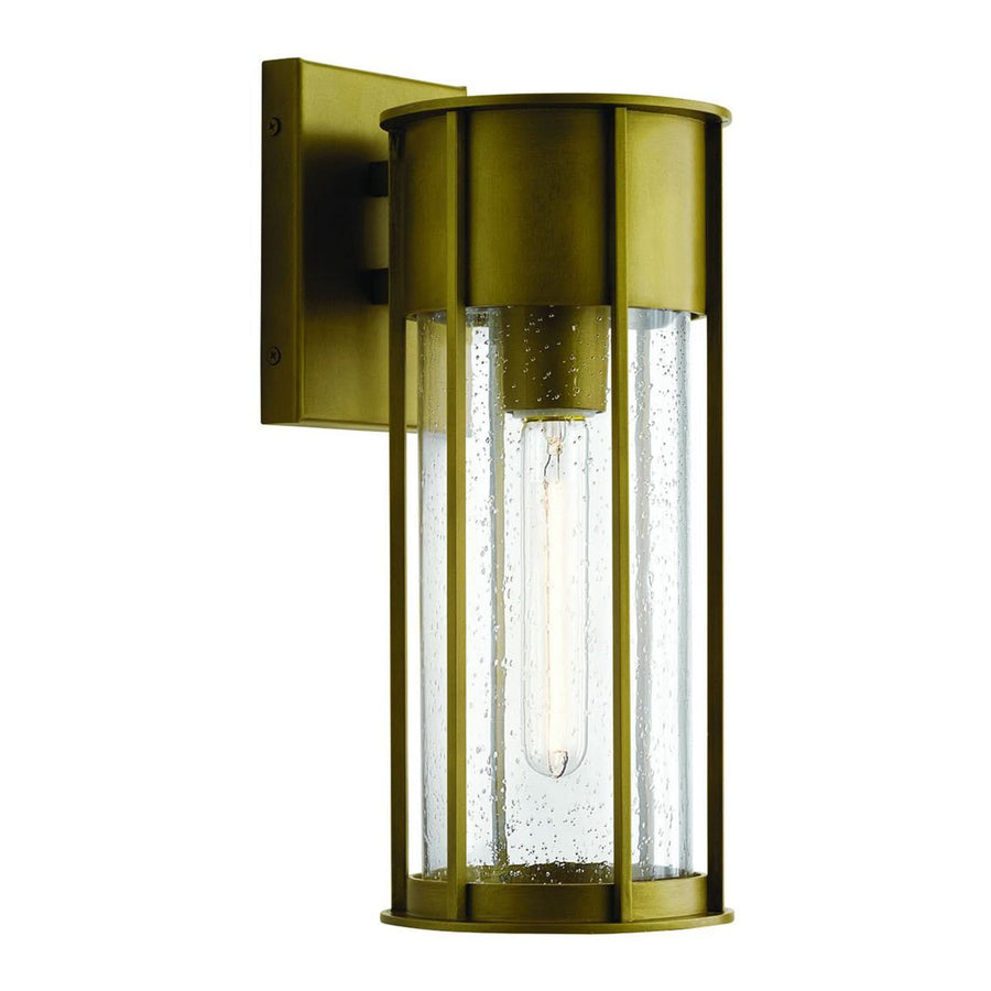 Applique murale Camillo en verre, laiton, hauteur 37,5 cm, IP44