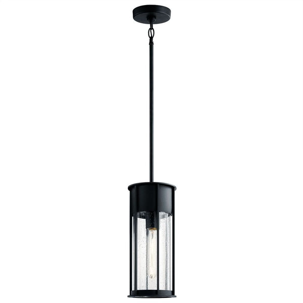 Applique murale Camillo en verre, noir, hauteur 37,5 cm, IP44