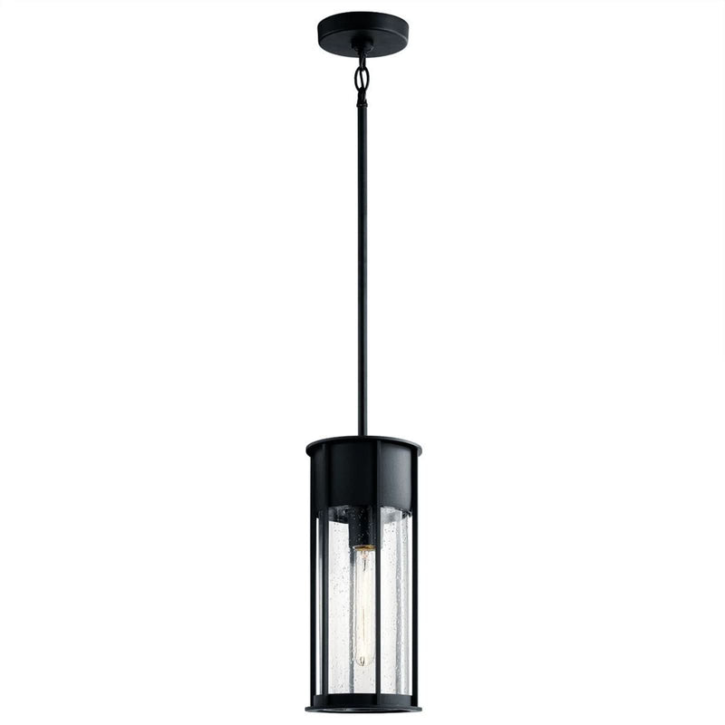Applique murale Camillo en verre, noir, hauteur 37,5 cm, IP44