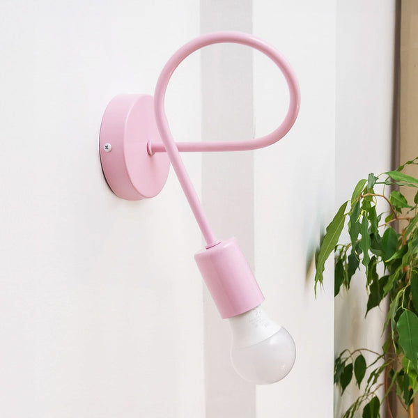 Applique murale Oxford en métal, rose