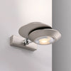Applique murale LED Oculis en verre, argenté, 2 lumières, hauteur 16 cm