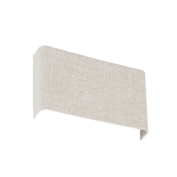 Applique murale Santana B en tissu, crème, 2 lumières, hauteur 15 cm