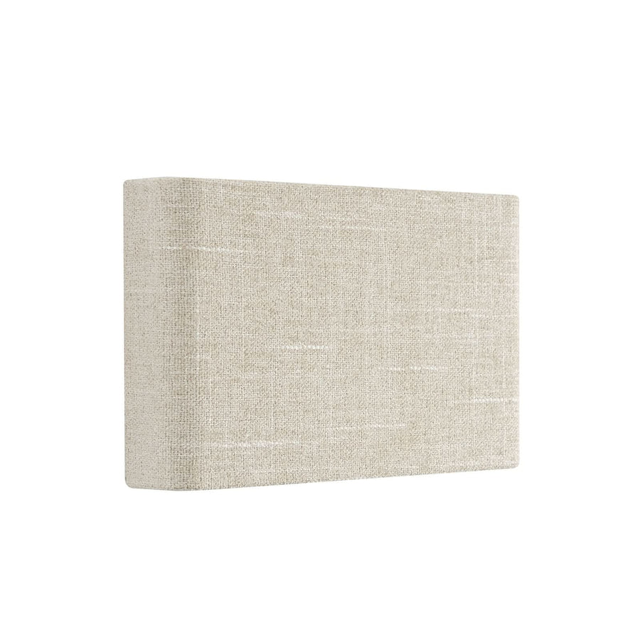 Applique murale Santana B en tissu, crème, 2 lumières, hauteur 15 cm