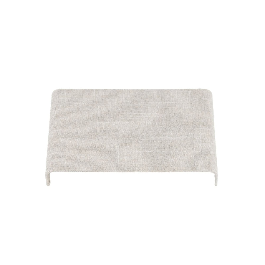 Applique murale Santana B en tissu, crème, 2 lumières, hauteur 15 cm