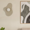 Applique murale Illusion en verre, beige et blanc, hauteur 60 cm