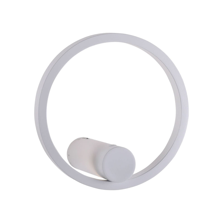 Applique murale LED rechargeable Archie en métal, blanc, Ø 22 cm