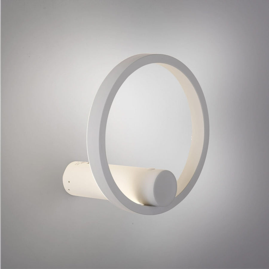 Applique murale LED rechargeable Archie en métal, blanc, Ø 22 cm