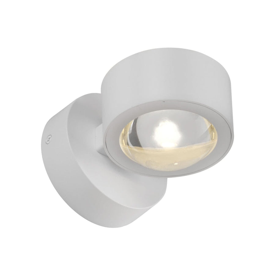 Applique murale LED rechargeable Chia en métal, blanc, 2 lumières, hauteur 9 cm