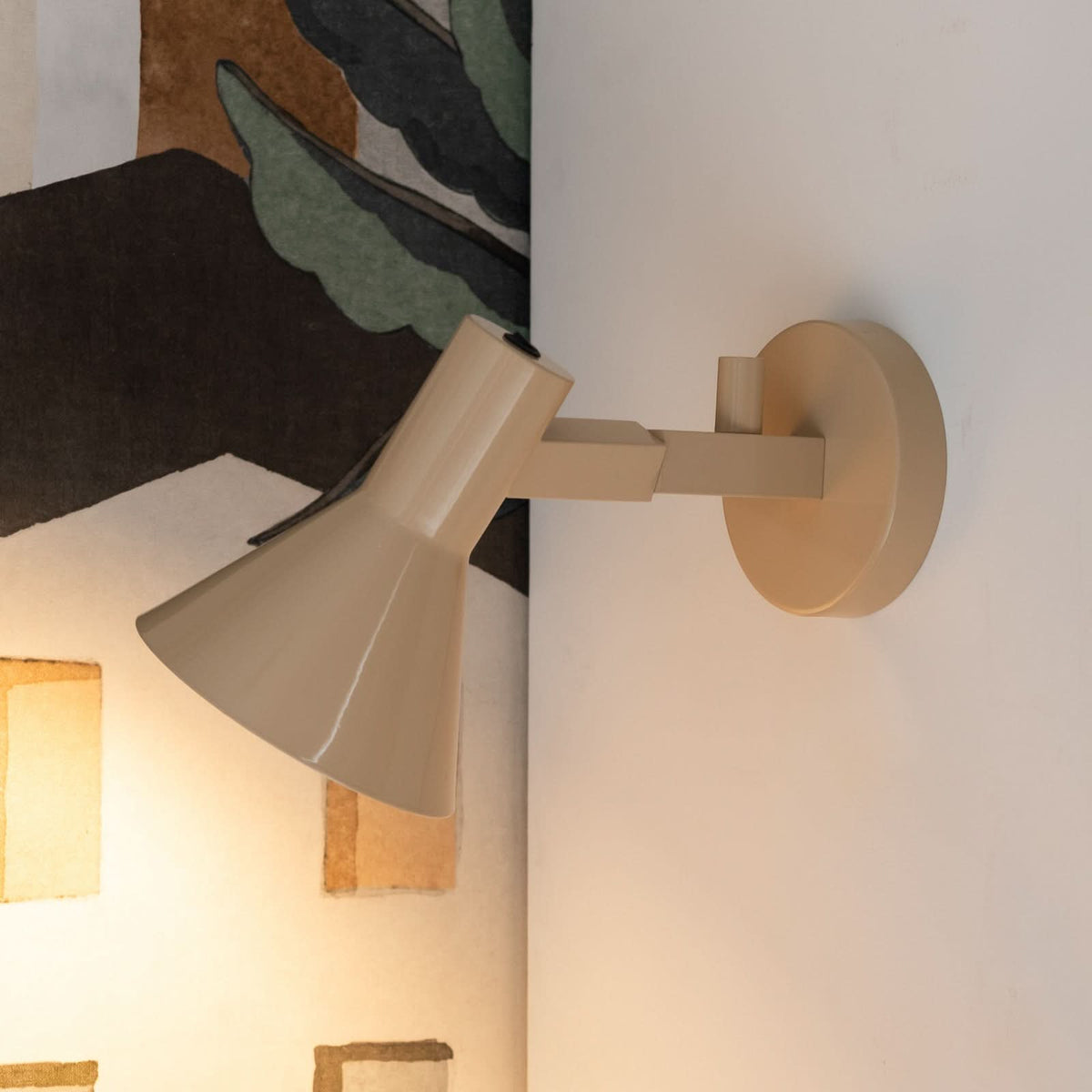 Applique murale Stavanger en métal, beige, Ø 14,5 cm