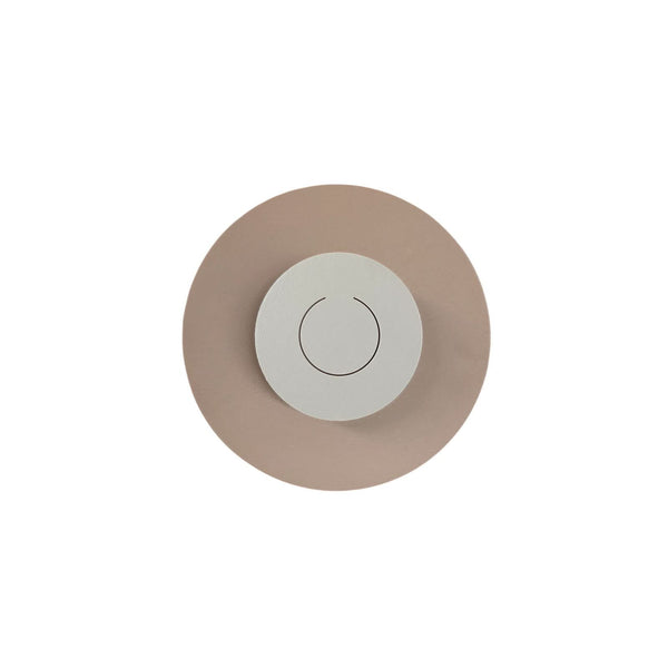 Applique murale LED DoppioZero en acier, vieux rose et blanc, Ø 30 cm