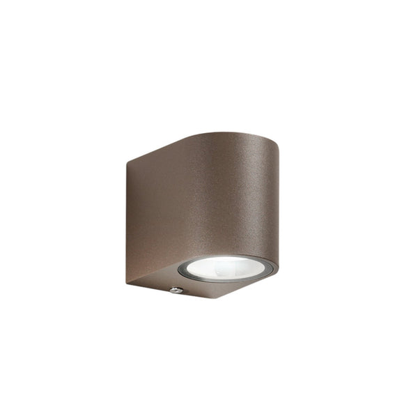 Applique d'extérieur ONE en aluminium, bronze, hauteur 8 cm, IP54