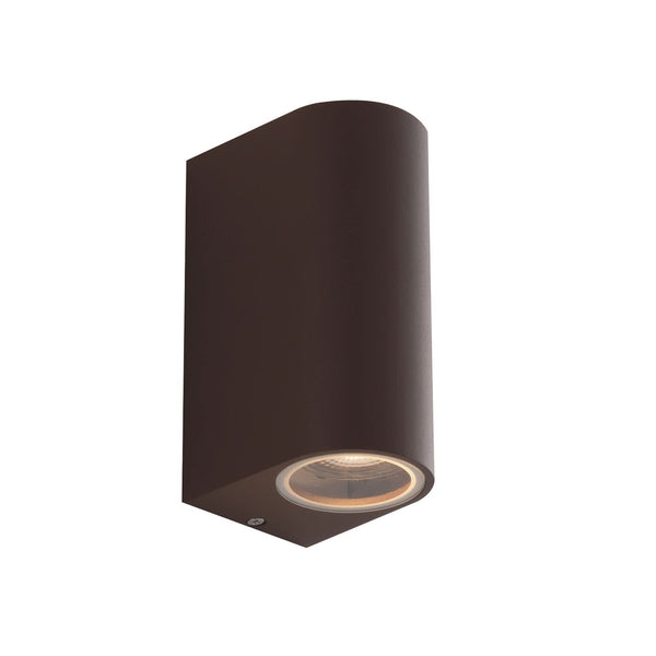 Applique d'extérieur One en aluminium, bronze, 2 lumières, hauteur 13 cm, IP54