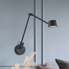 Applique murale LED Savina en aluminium, noir, hauteur 98 cm